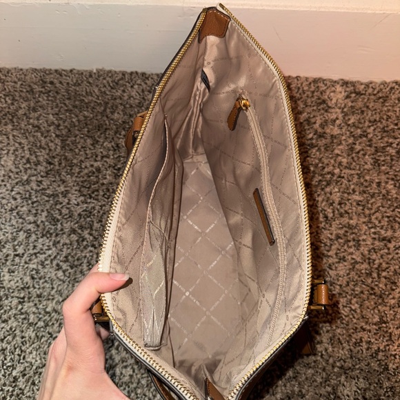 Michael Kors Tan and Cream Signature Tote - Picture 4 of 4